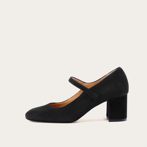 Dora High Heels, black suede OUTLET